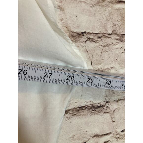 Cato Peasant Top Women Medium Ivory Floral Embroidered Tie Waist Cottage Prairie - Picture 8 of 13